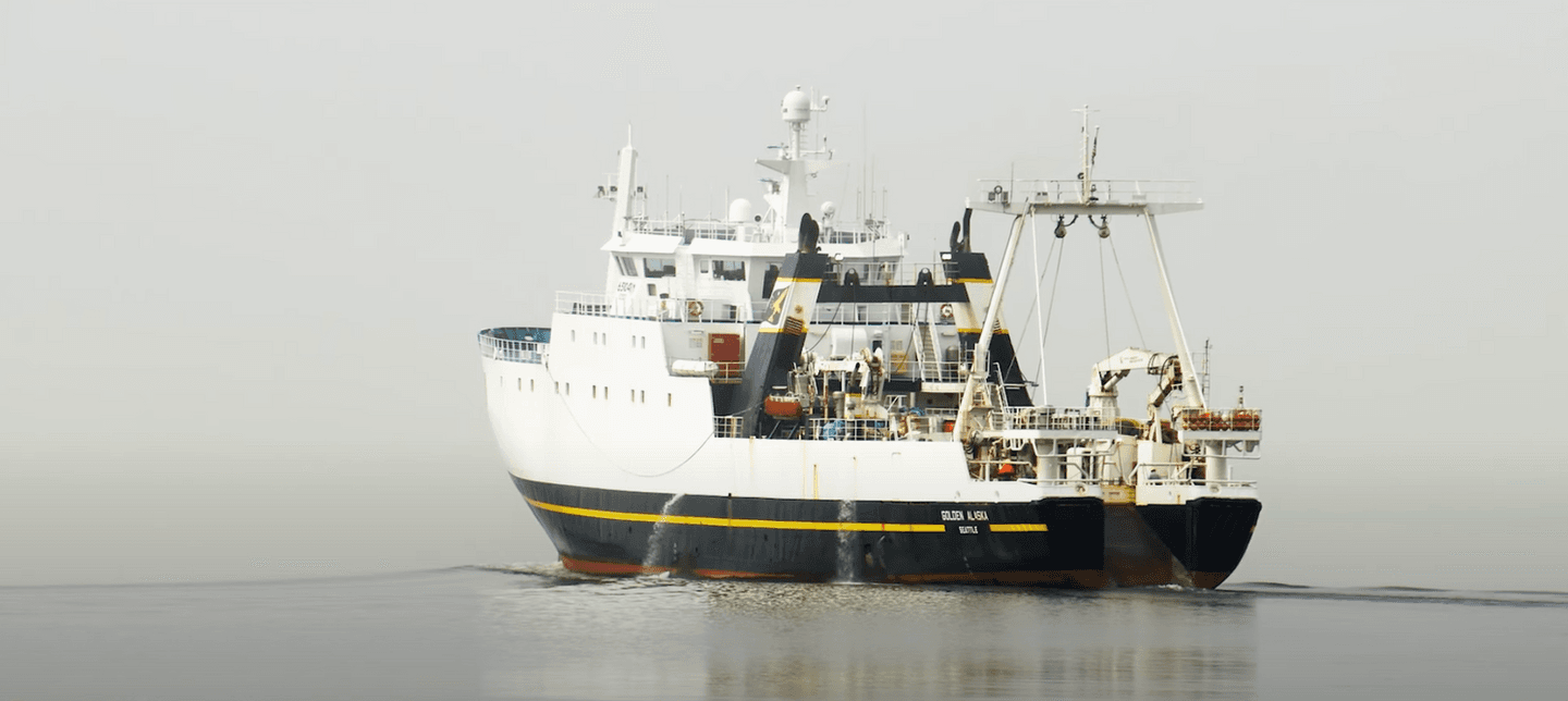 Fishing vessel on the water in Alaska