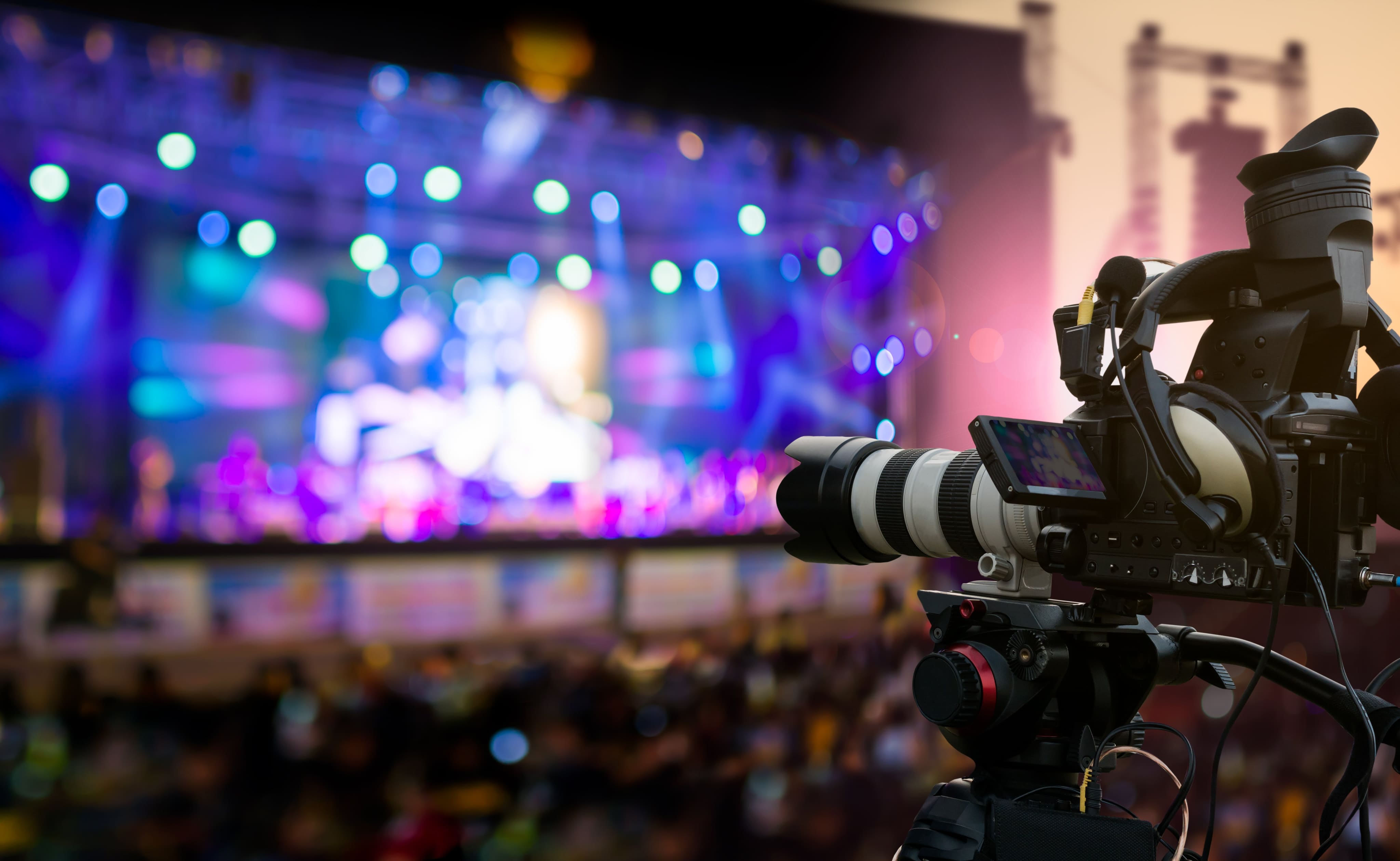 Live concert filmed with professional camera